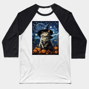 The Witch Cat Van Night Baseball T-Shirt